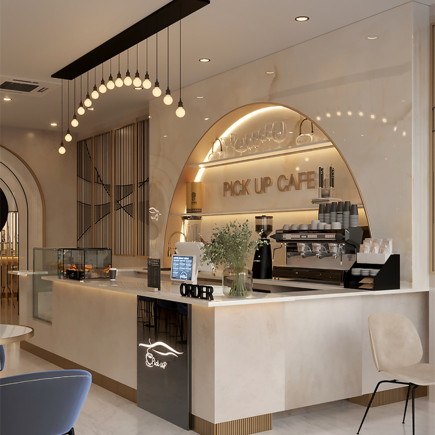 Interior Design Of Cafe - Customized High-Grade Coffee Bar Counter, Simple