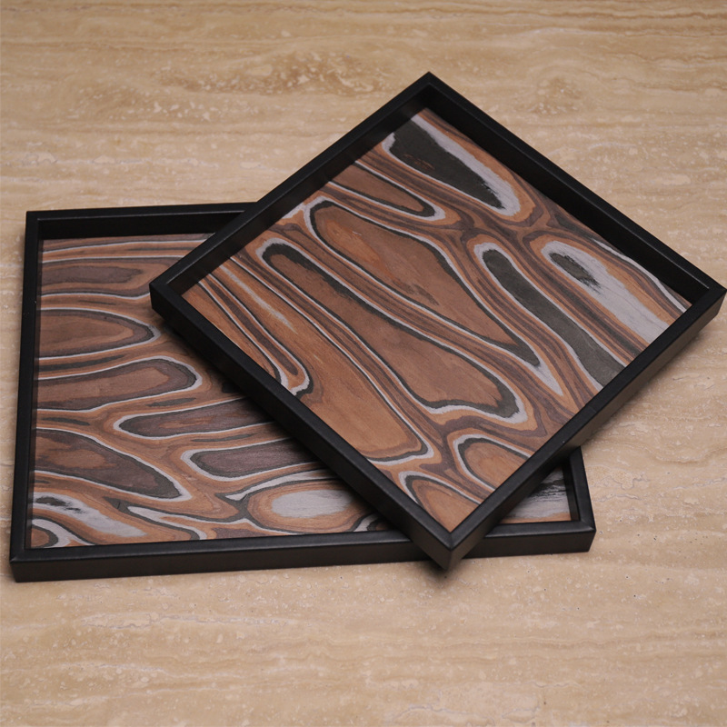 Wabi-sabi wind tray black leat - Interior Design Exhibition recensie en prijs