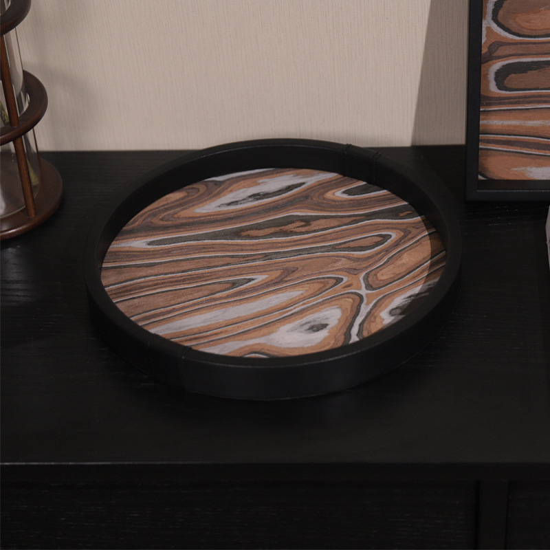 Wabi-sabi wind tray black leat - Interior Design Exhibition recensie en prijs