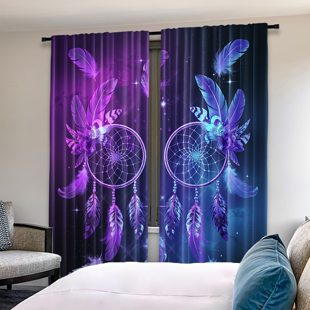 Purple Dreamcatcher Curtains F - Interior Design Of Cafe recensie en prijs