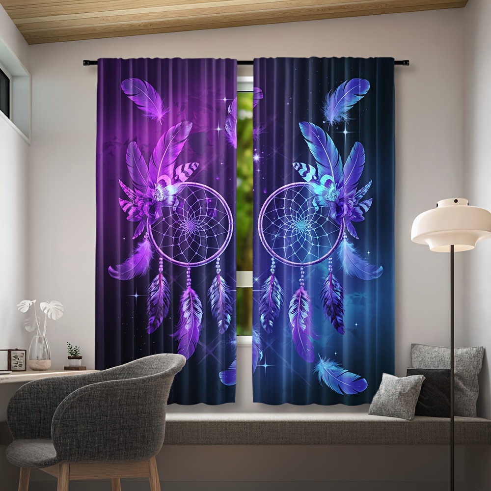 Purple Dreamcatcher Curtains F - Interior Design Of Cafe recensie en prijs
