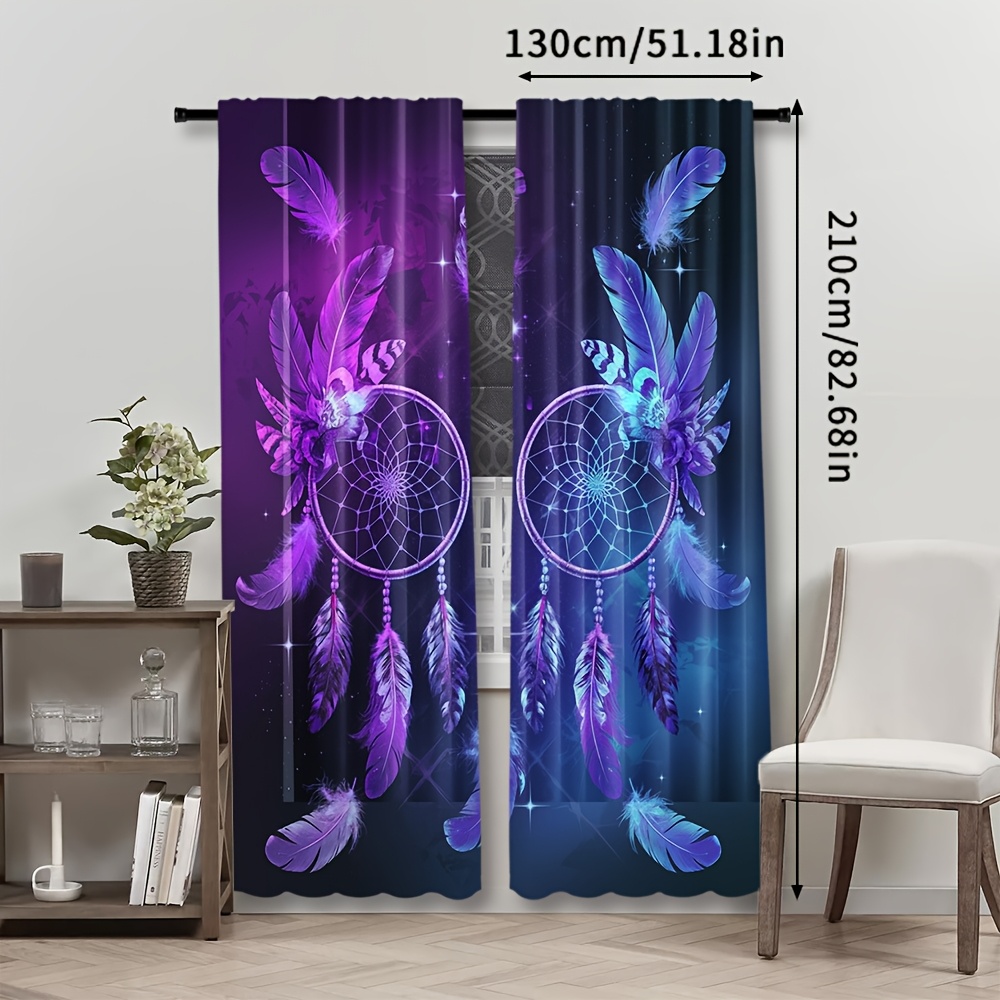 Purple Dreamcatcher Curtains F - Interior Design Of Cafe recensie en prijs