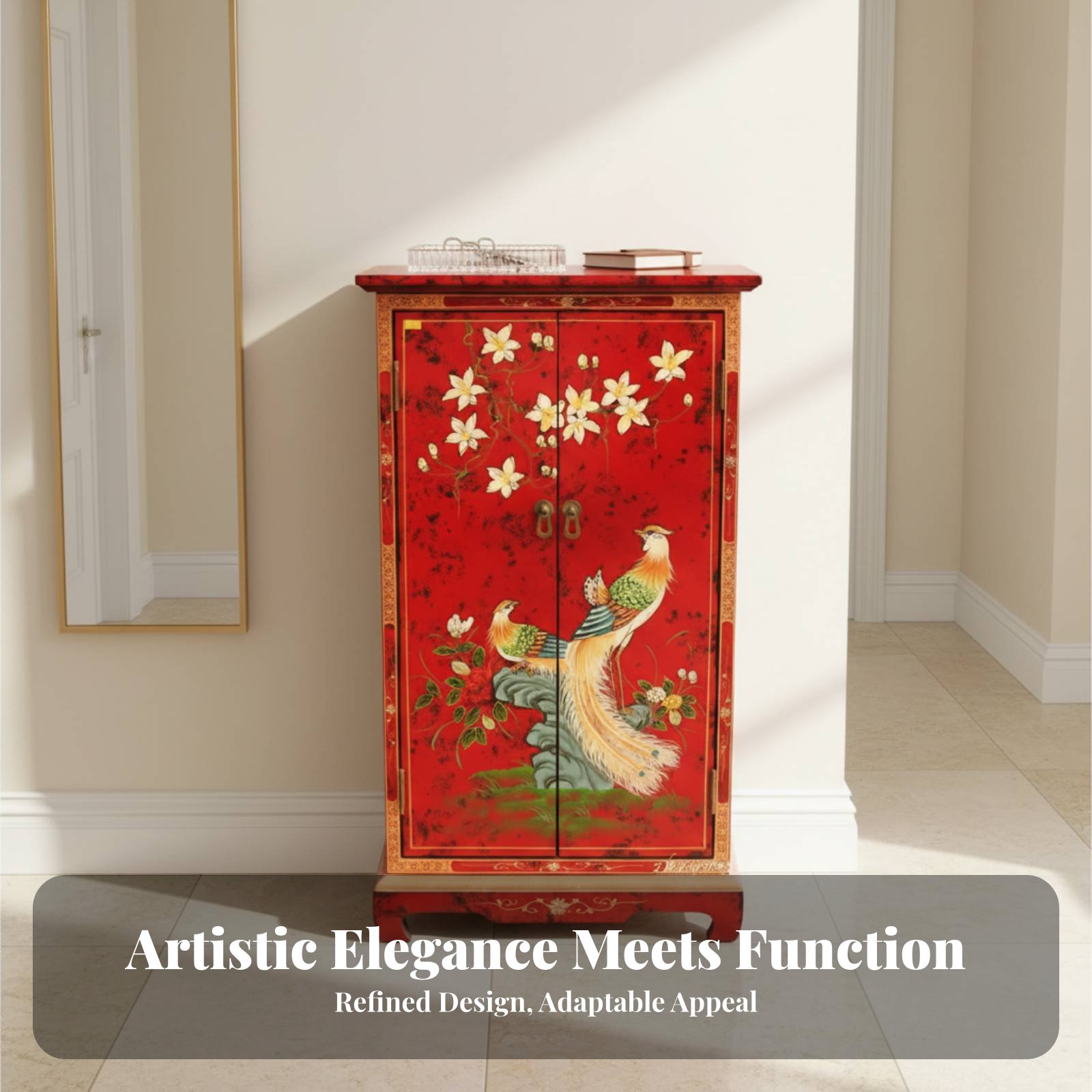 Hand-Painted 2-Door Cabinet Eu - Interior Design Usa recensie en prijs