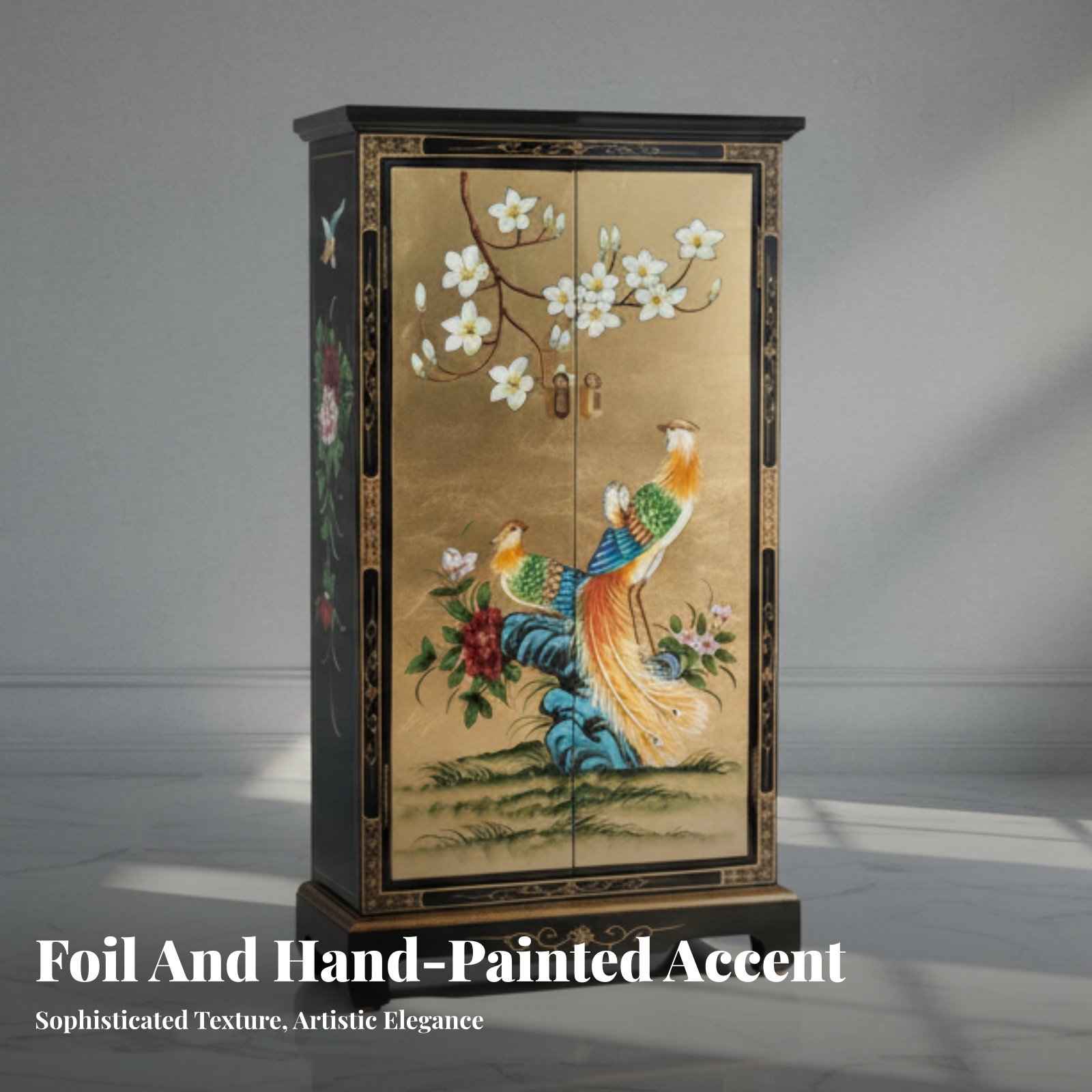 Hand-Painted 2-Door Cabinet Eu - Interior Design Usa recensie en prijs