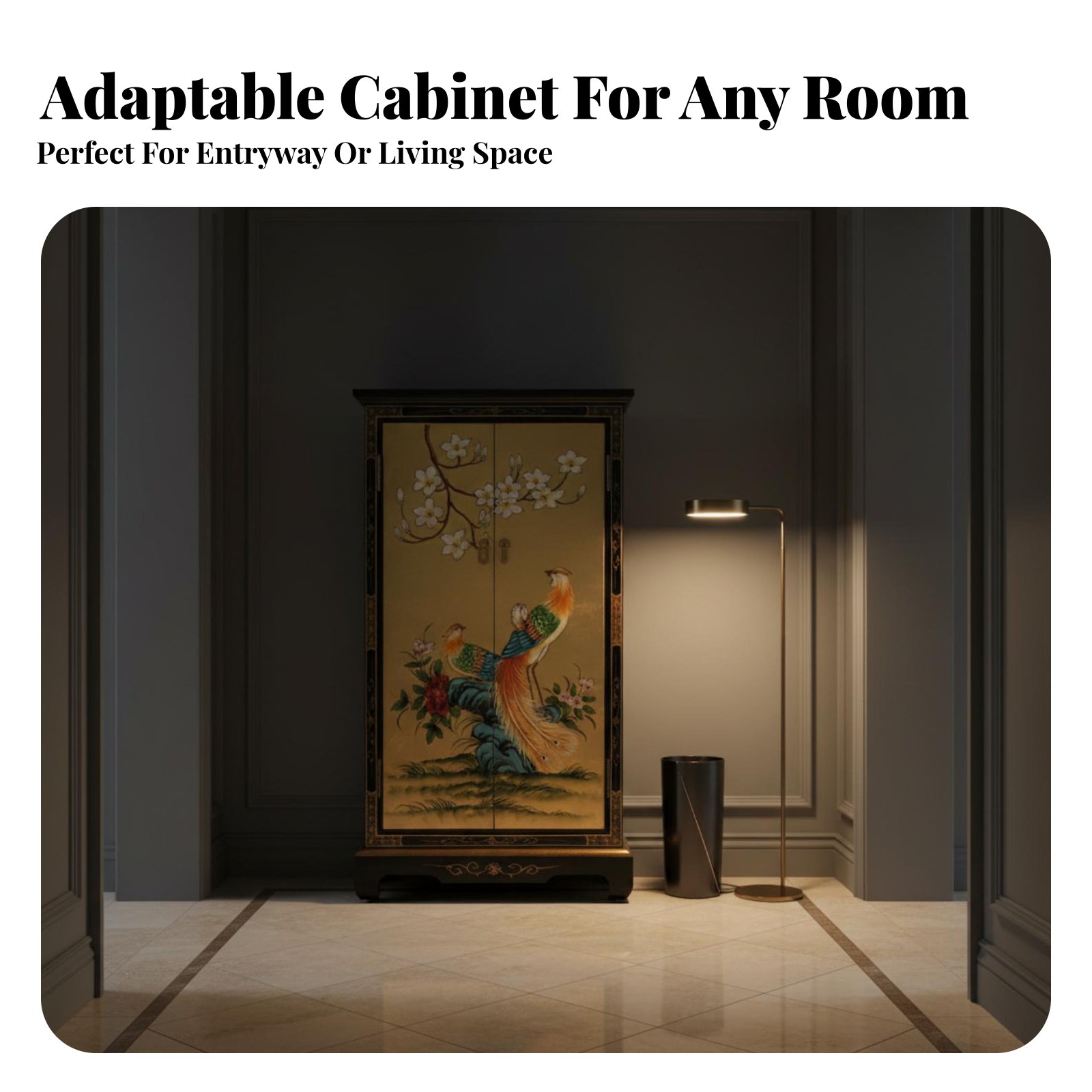 Hand-Painted 2-Door Cabinet Eu - Interior Design Usa recensie en prijs