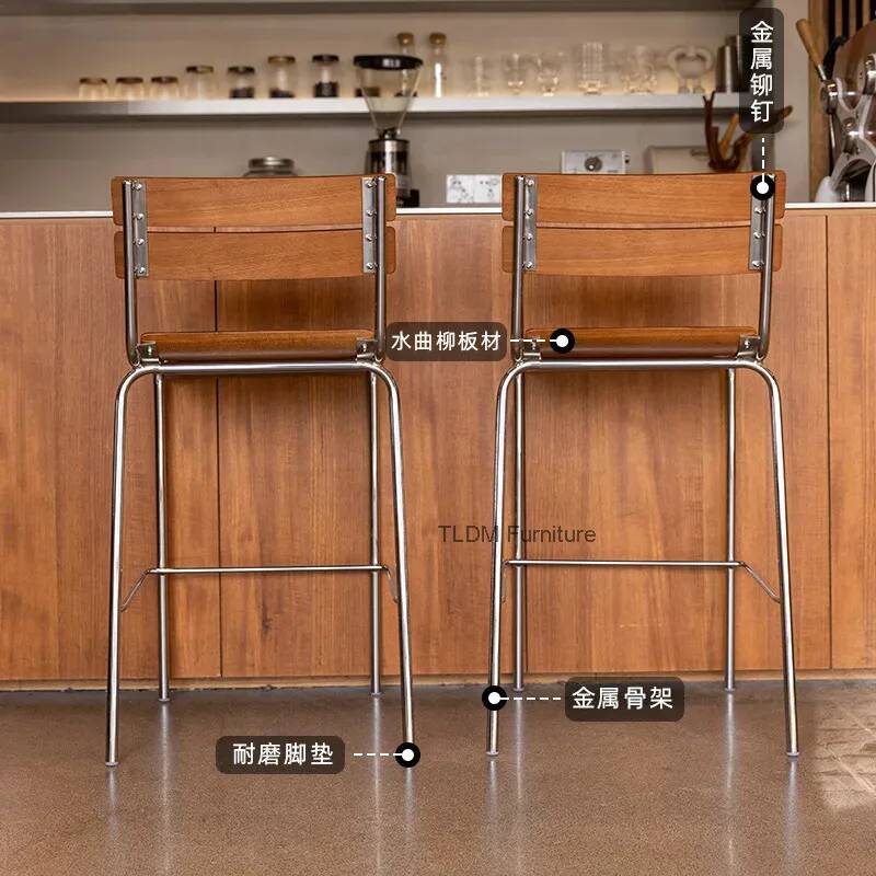Wooden Light Luxury Bar Chairs - Interior Design Of Cafe recensie en prijs