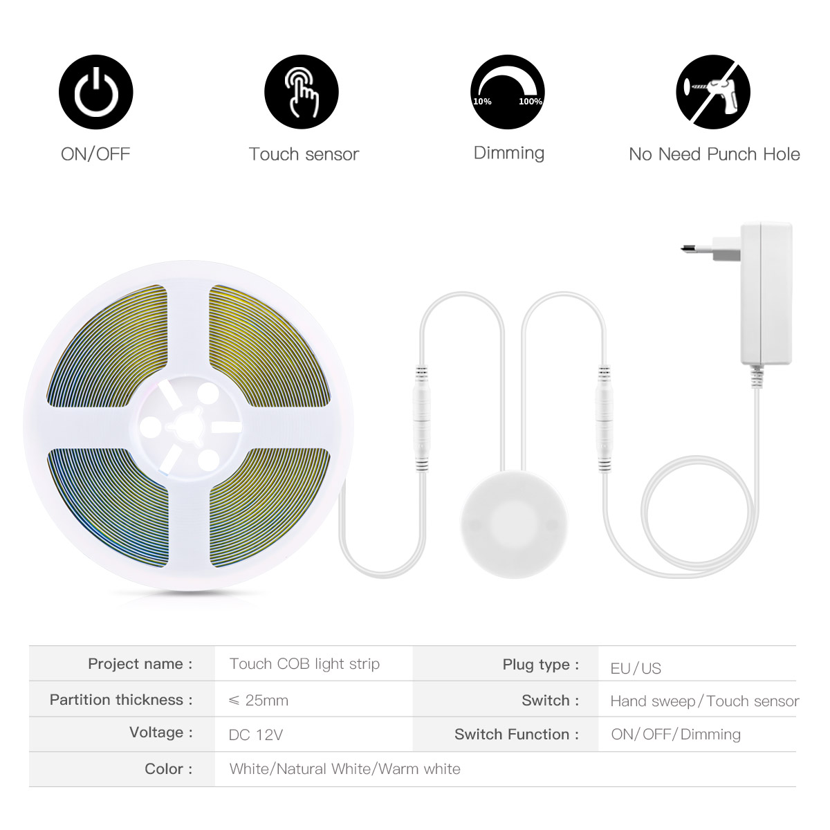 DC12V COB LED Light Strip With - Interior Design Intern recensie en prijs