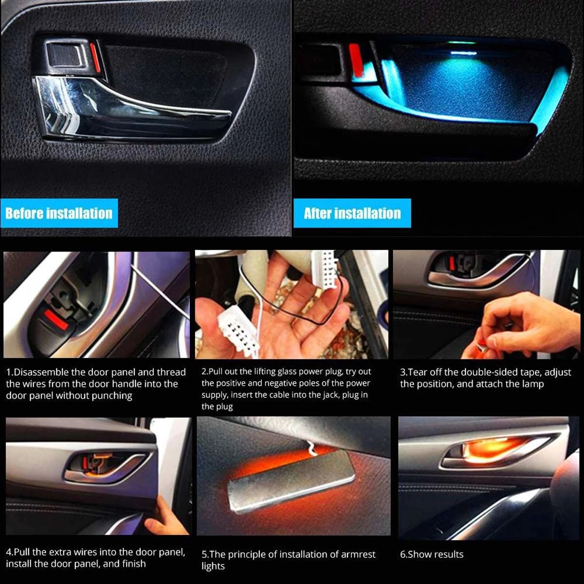 4Pcs Armrest Interior Door Han - Interior Design Intern recensie en prijs