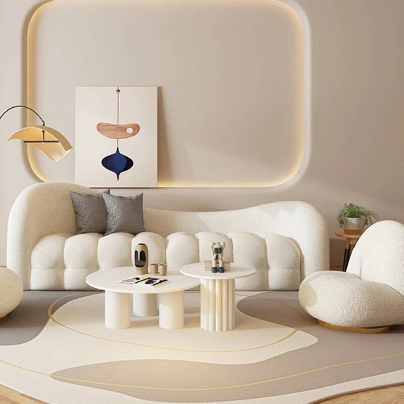 Cream White Living Room Sofas  - Interior Design White And Wood recensie en prijs