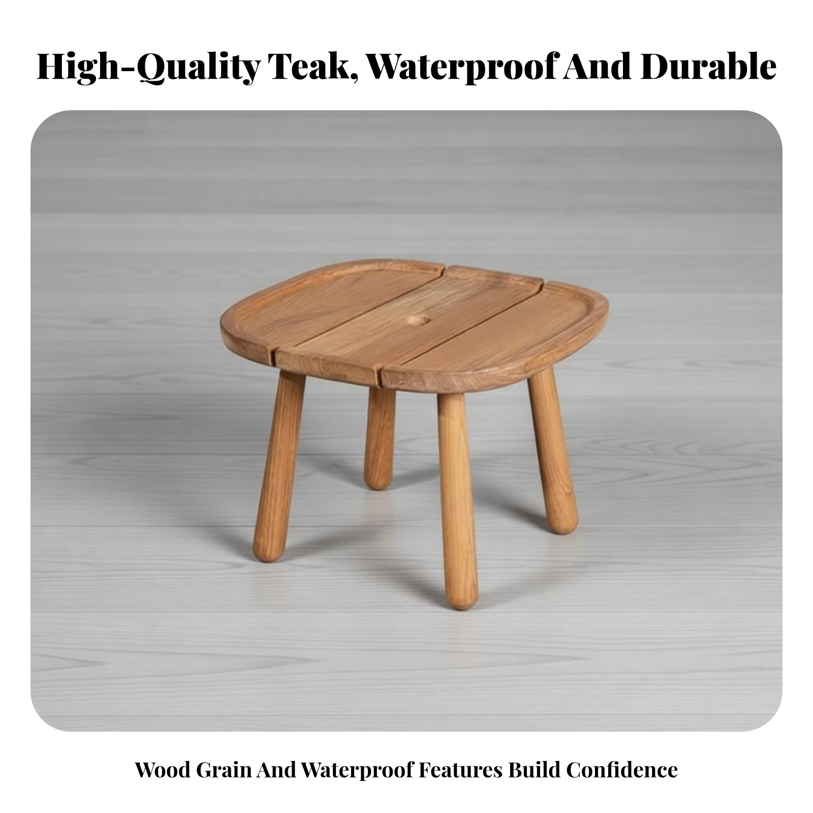 Round Slatted Side Table Water - Interior Design Deck recensie en prijs