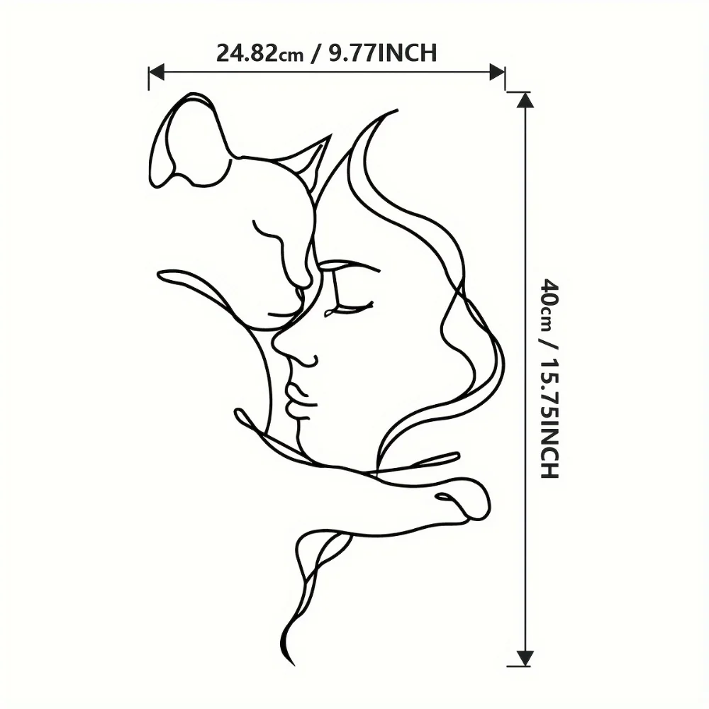 Sleek Black Cat and Woman Meta - Interior Design Women recensie en prijs