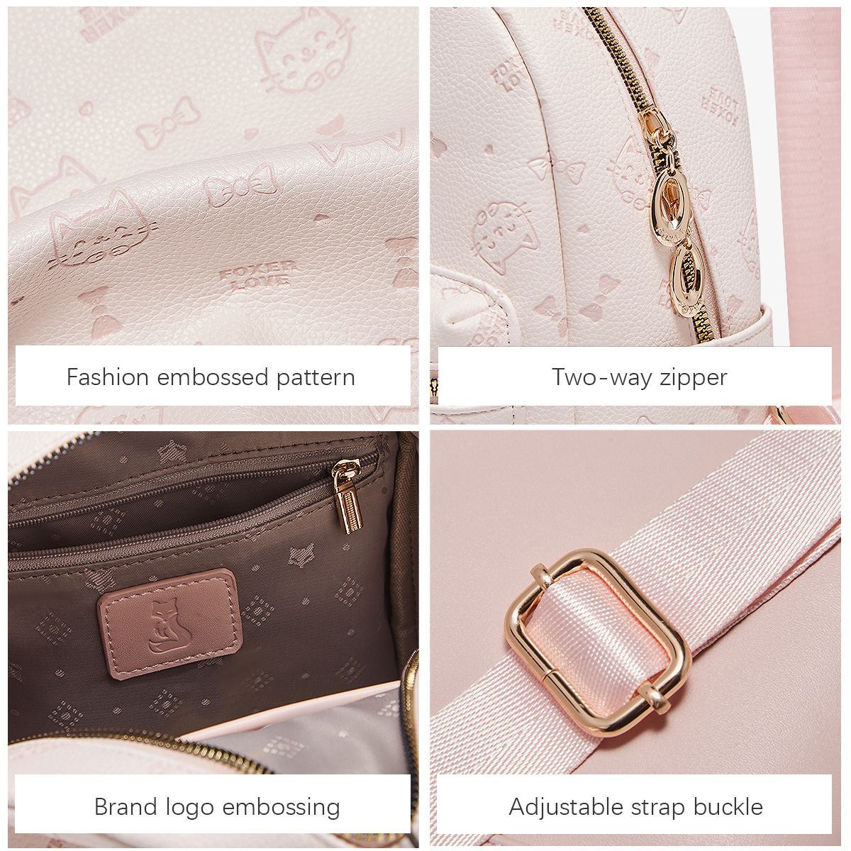 FOXER Brand PVC Leather Backpa - Interior Design Women recensie en prijs