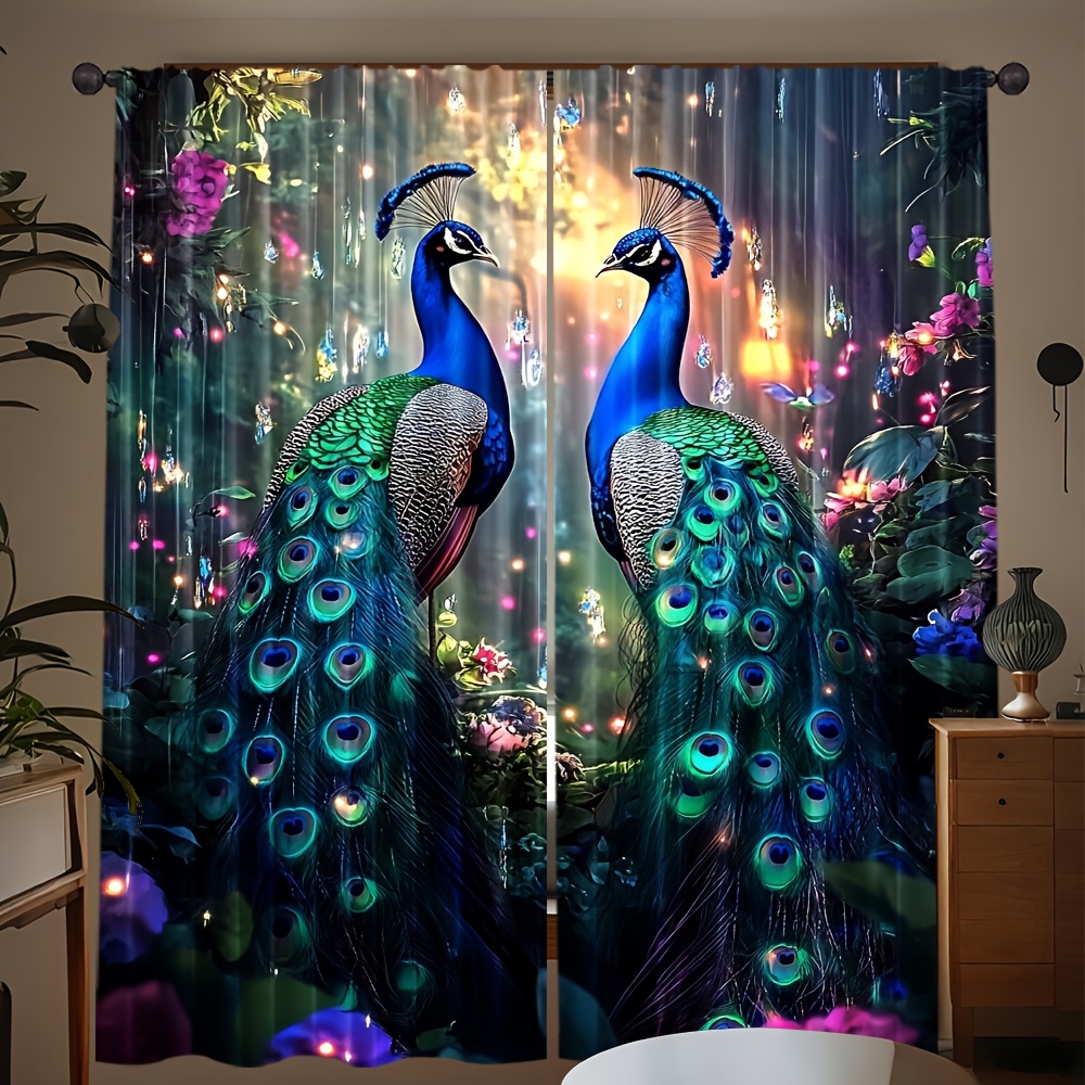 Blue Peacock and Flower Garden - Interior Design Of Cafe recensie en prijs