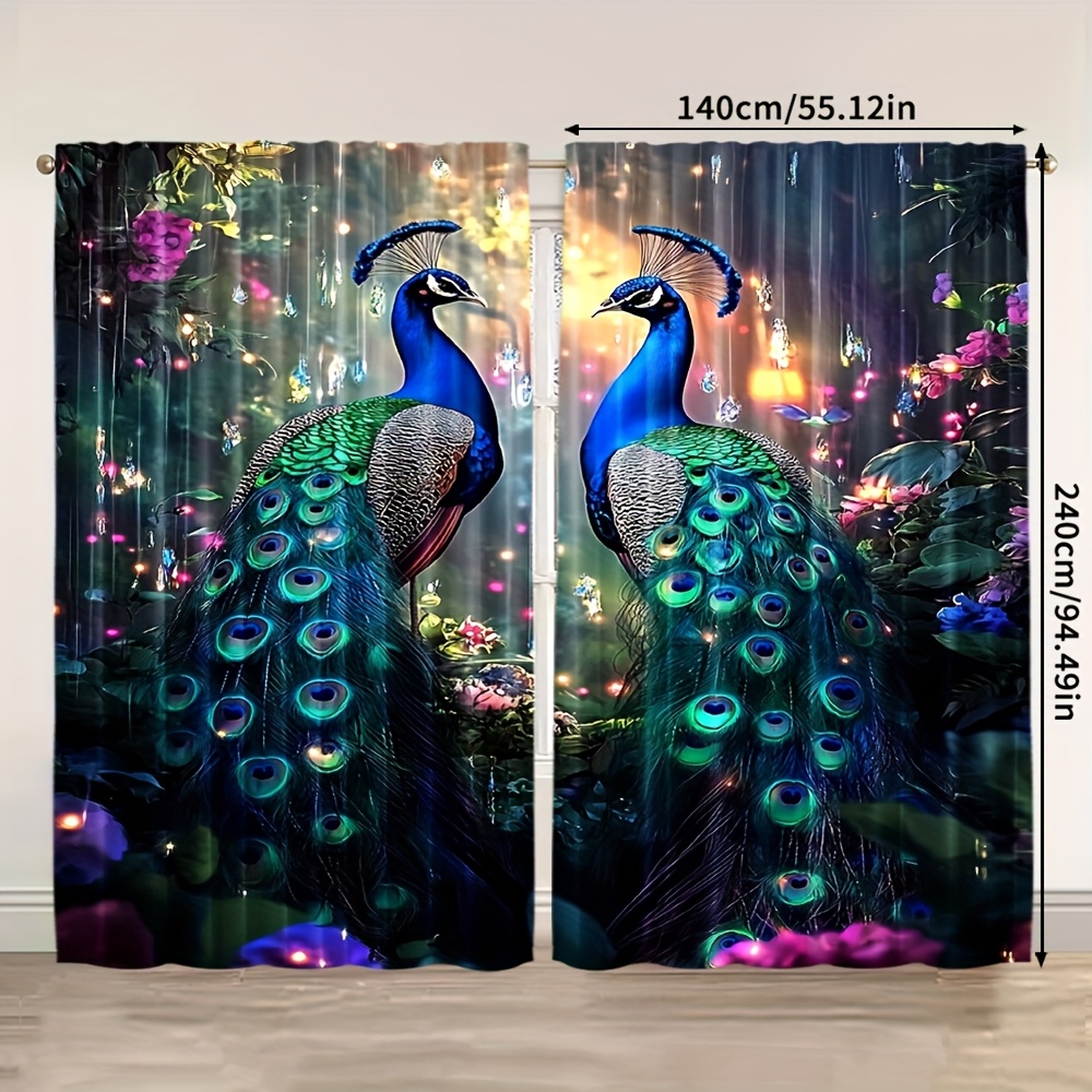 Blue Peacock and Flower Garden - Interior Design Of Cafe recensie en prijs