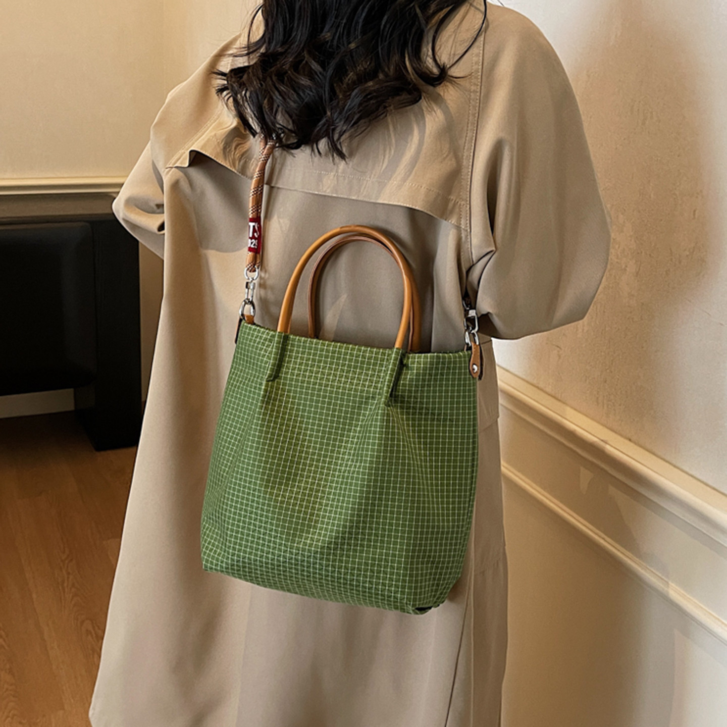 Plaid Design Nylon Tote Bags L - Interior Design Japanese recensie en prijs