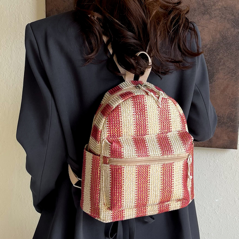 Colorful Grass Woven Backpack  - Interior Design Women recensie en prijs