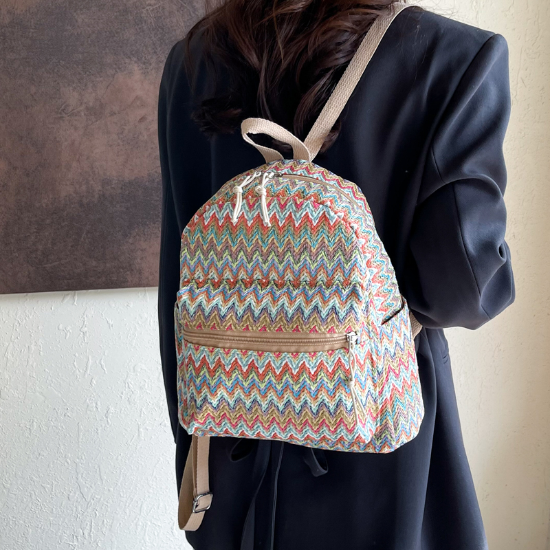 Colorful Grass Woven Backpack  - Interior Design Women recensie en prijs
